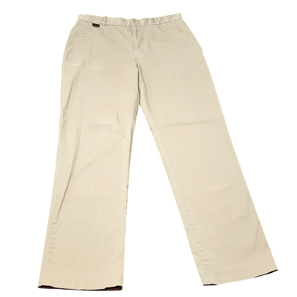 Lauren Ralph Lauren Pants Womens 6 Beige Chino Twill Pleated Stretch Casual